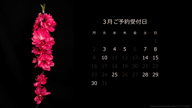 スケジュール(3月)